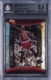 2004-05 Upper Deck Trilogy Court Collection Gold #12 Michael Jordan (#063/100) - BGS NM-MT+ 8.5